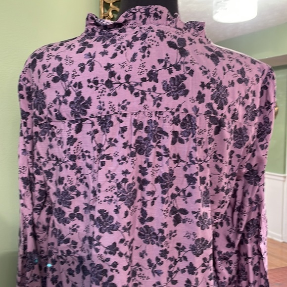 Purple Floral Button Down - Picture 6 of 6